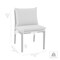 Armen Living Grand Outdoor Patio Dining Chairs in Aluminum with Gray Cushions, PK2 840254332720 - alternate 7